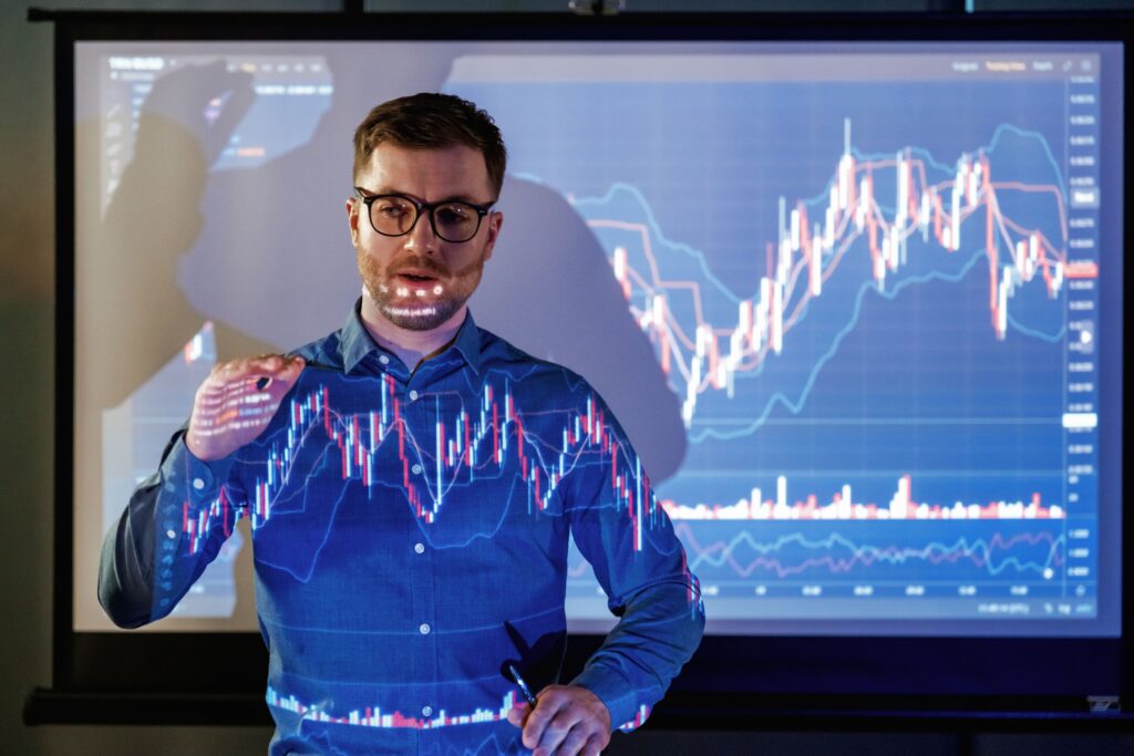 Focused trader analyzing charts, symbolizing the power of Trader’s Intuition in making smart and instinctive trading decisions.