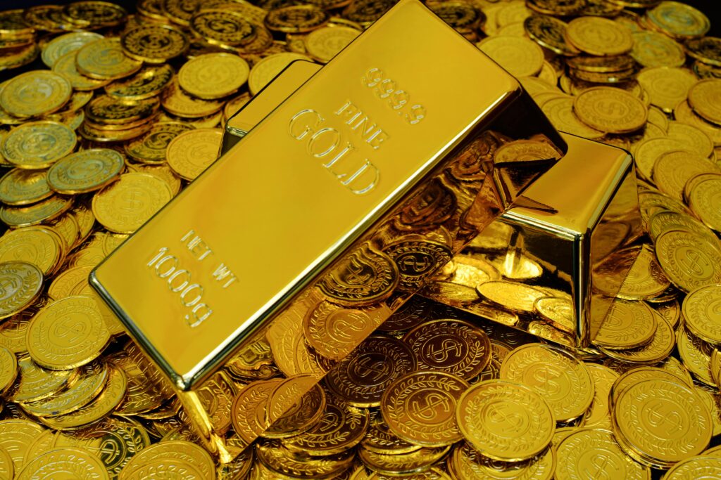 Gold bullion on coins with alternatives to gold for long-term investment.