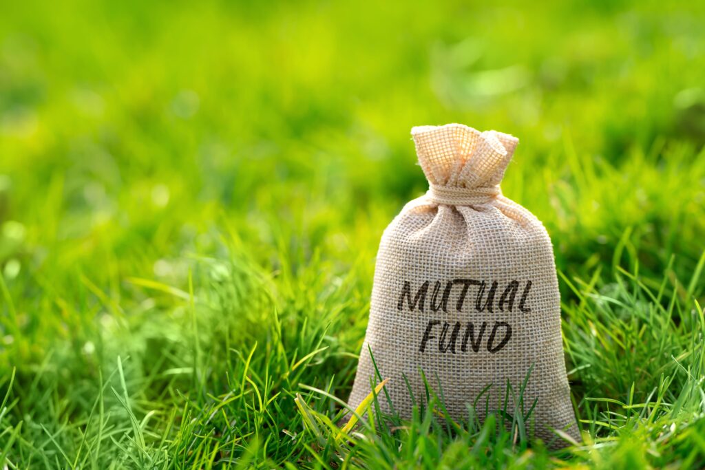 Money bag labeled mutual fund symbolizing choosing the right mutual fund for investment.