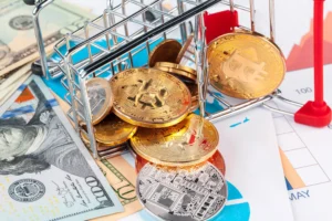 Digital Currency Exchanger showing Bitcoin and US dollars for crypto to fiat conversion in 2025.