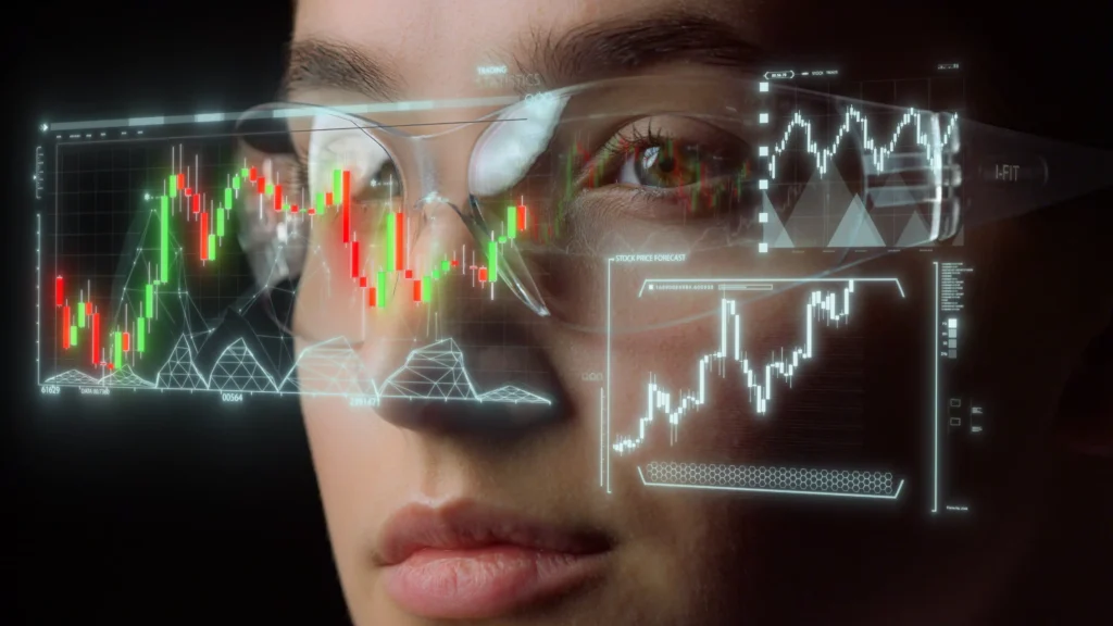 Future trading technologies with AI data analysis through smart glasses interface