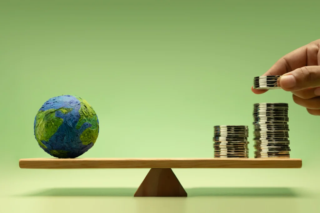 Global diversification for investors illustrated through global markets and balanced investment growth.