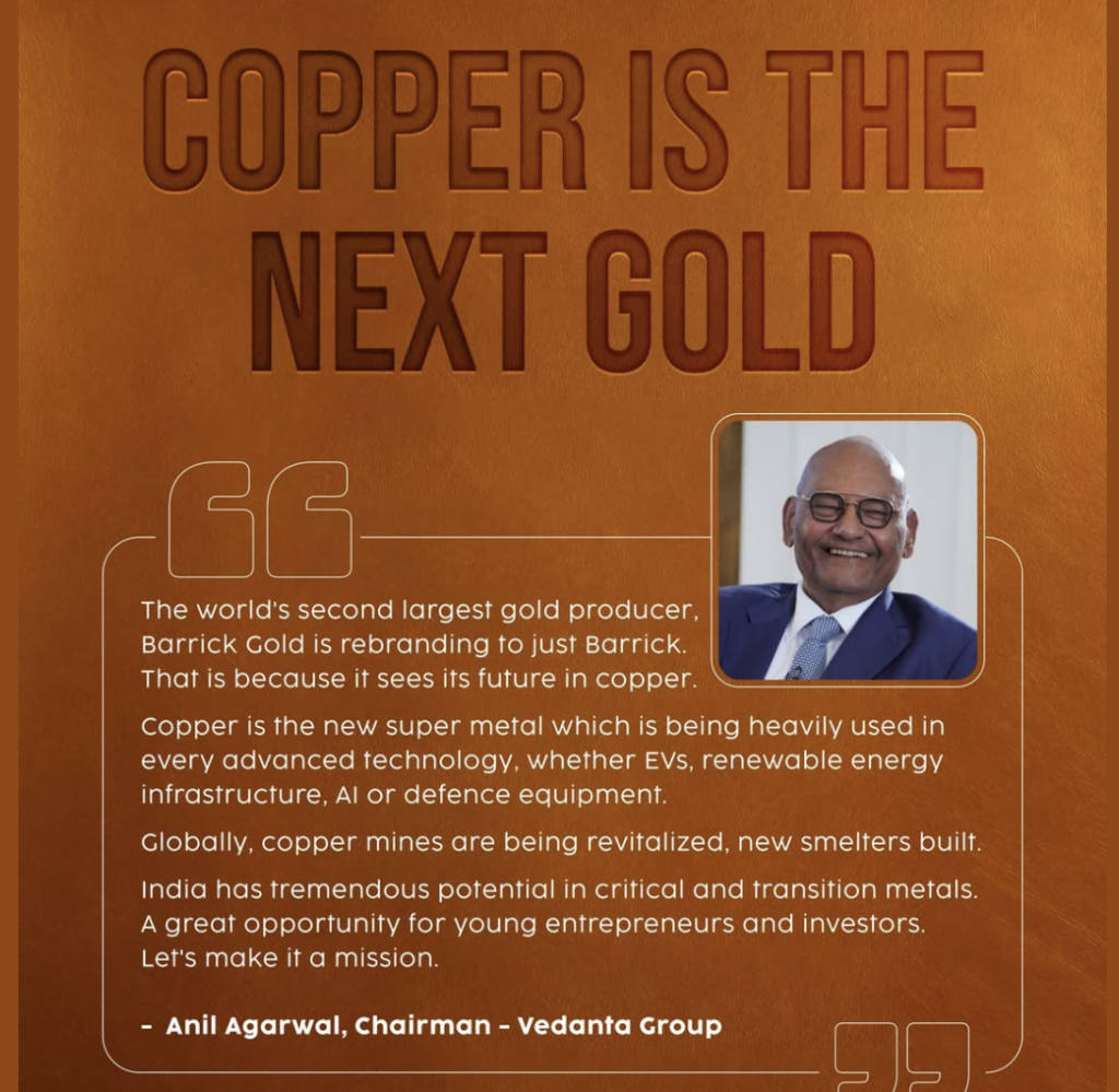 Copper is the new gold.